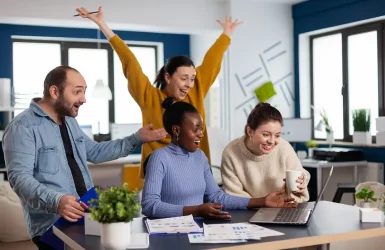 team having a victory